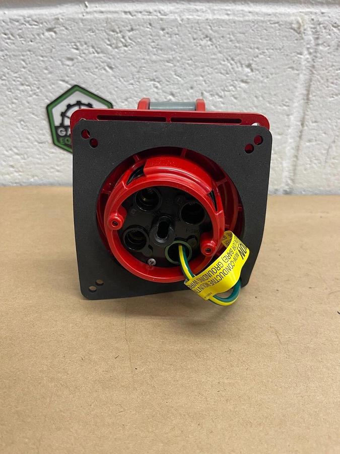 Used Hubbell HBL460R7W Pin & Sleeve Receptacle, 60A, 480V, 3 Phase