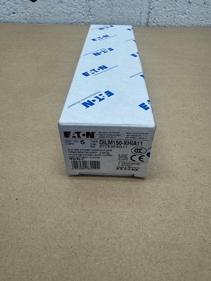 Used Eaton DILM150-XHIA11 Auxiliary Contact Module, 2 Poles (Pack of 5) *NEW*