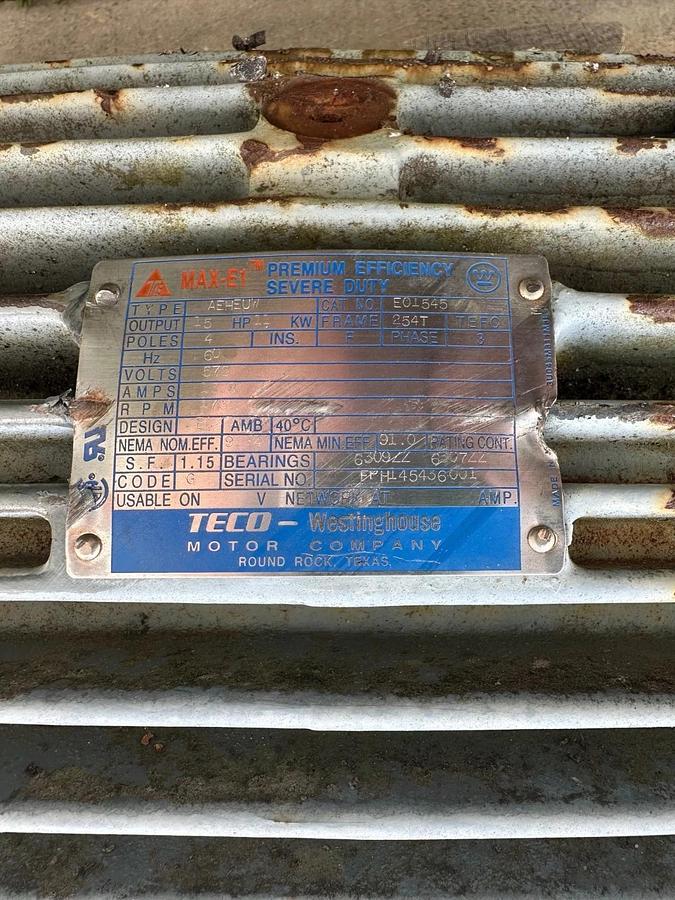 Used Twin City Fan & Blower Co. Axial Inline Blower, 15Hp @ 1765RPM, 575V