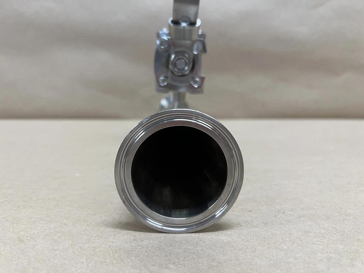 Used Gemü Series 77 316L SS DN 15-1/2 Ball Valve Assembly