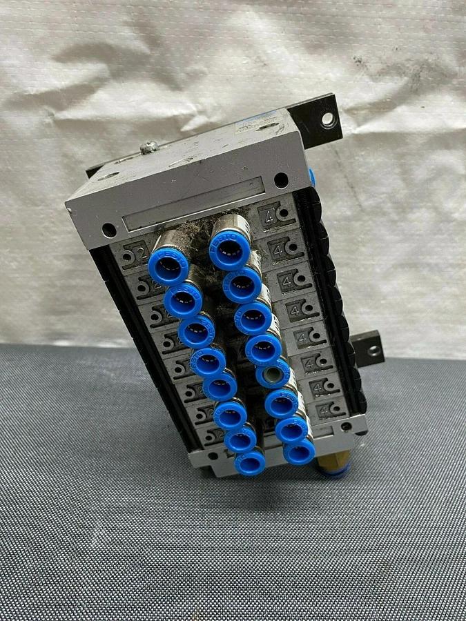 Used Festo CPV-14-VI Pnuematic Manifold with Solenoid Valves