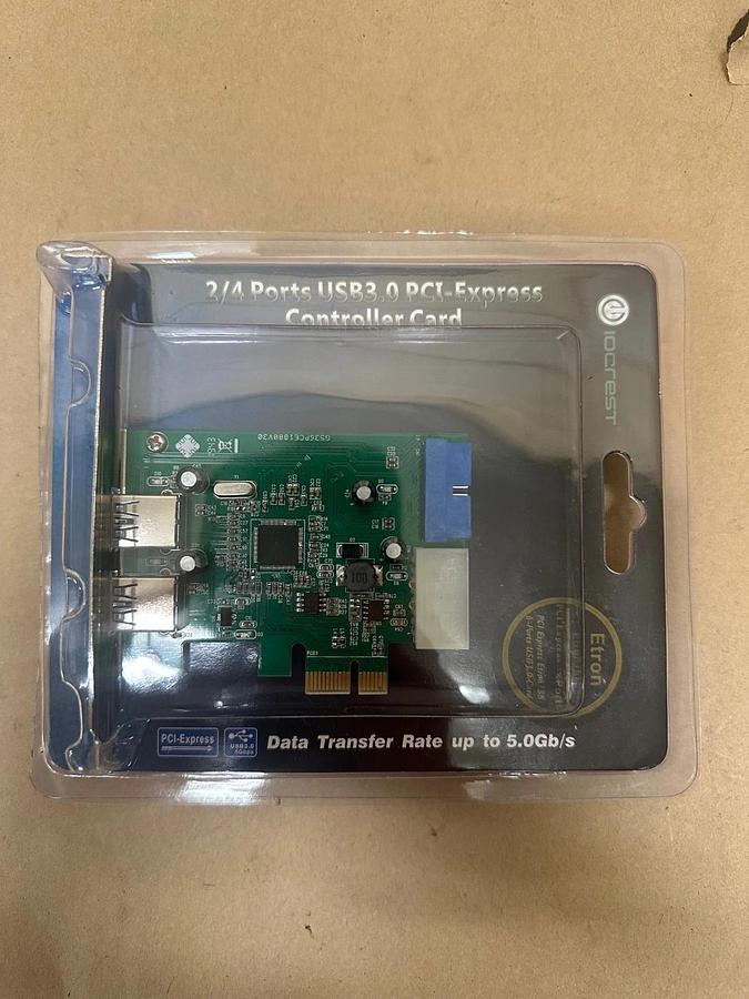 Used IOCREST SY-PEX20140 2/4 Ports USB3.0 PCI-Express Controller Card *NEW*