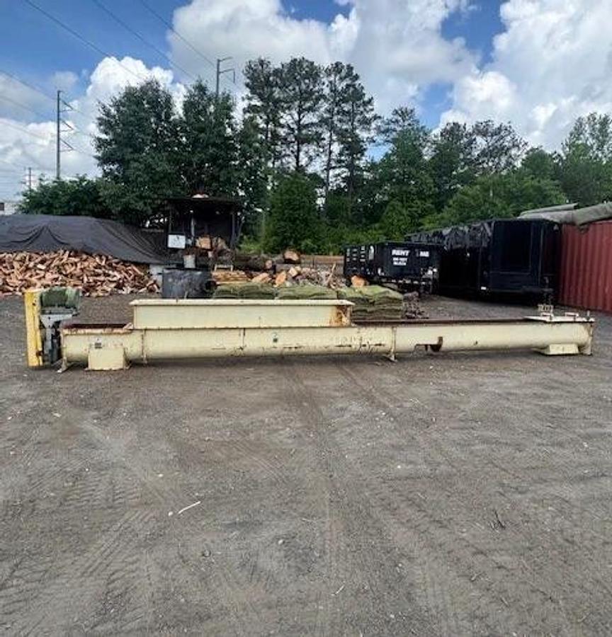 Used 27’ 3” Industrial Screw Conveyor 16” Stick, 17” Trough, 10Hp, 14.03:1 Gearbox