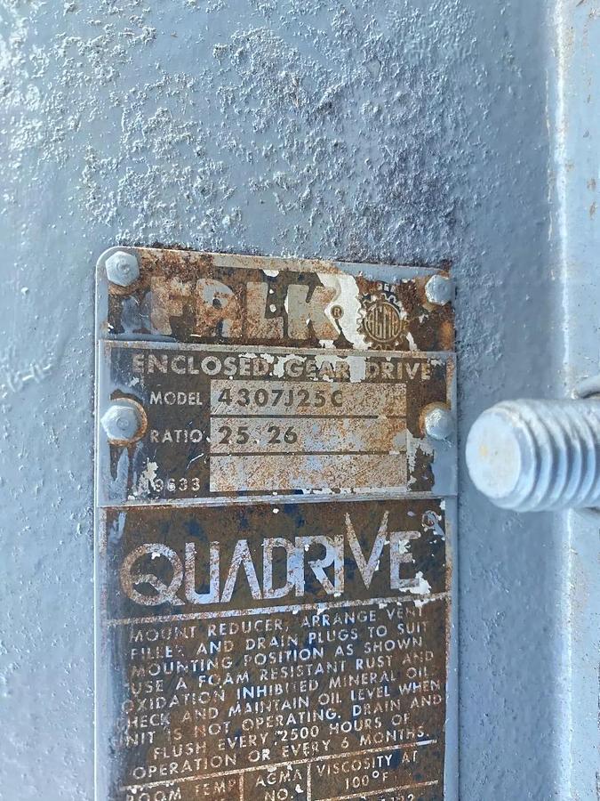 Used Falk 4307J 25C Enclosed QuaDrive Gear Drive, Ratio 25:1