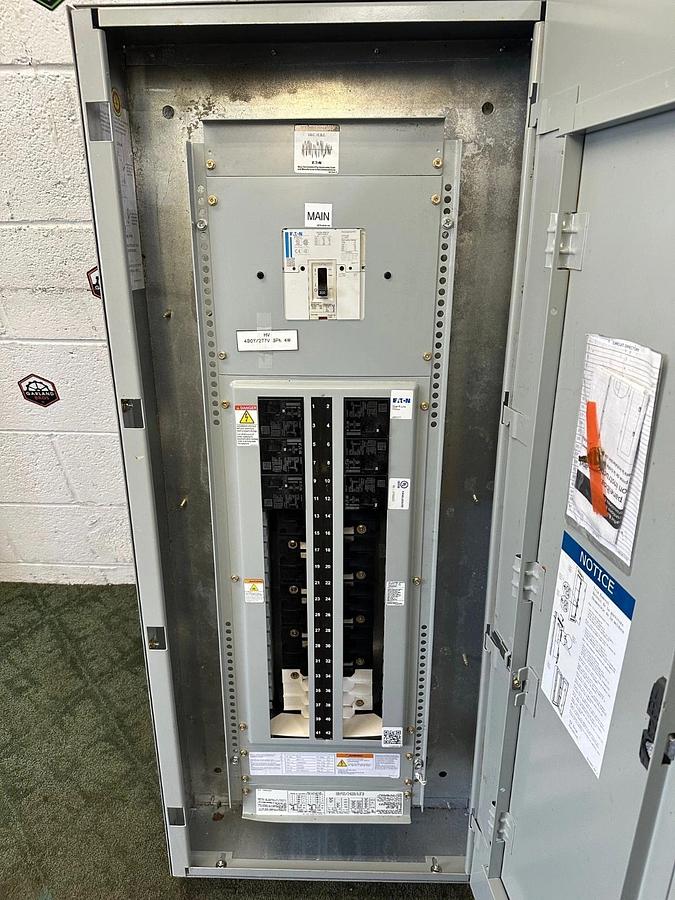 Used Eaton POW-R Line PRL2A Panel Board w/ Eaton PDG2 200A Main Breaker