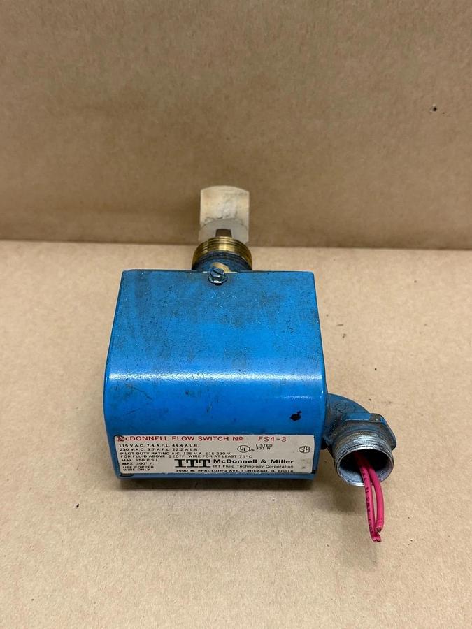 Used McDonnell & Miller FS4-3 General Purpose Flow Switch