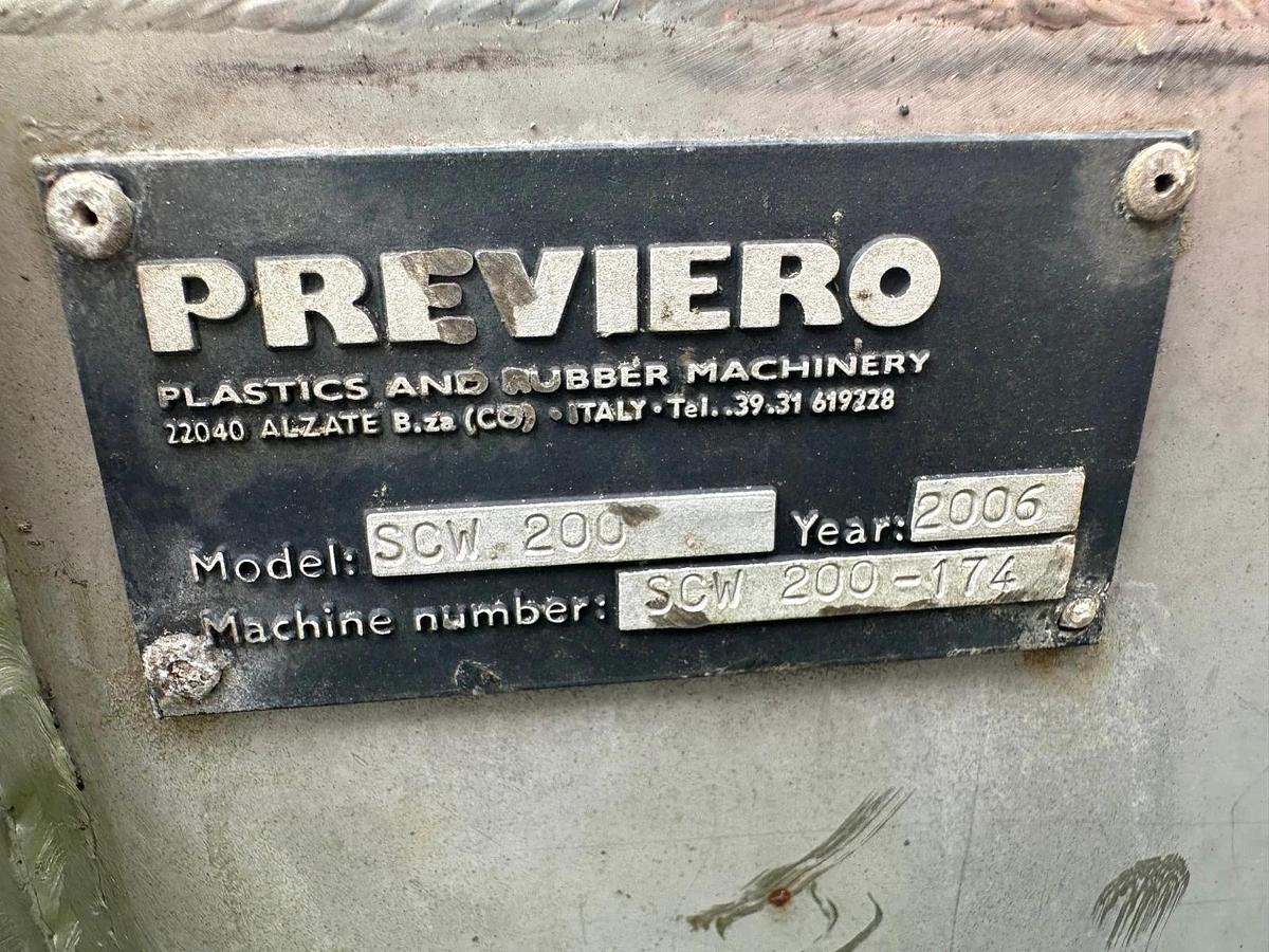 Used Previero SCE200 Stainless Steel Auger, 10” Trough, 9” Stick, 8” Flight, 8’2” L