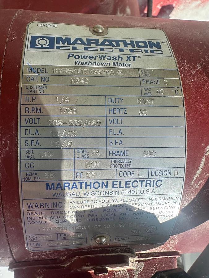 Used Acrison, Inc. 406-5-10-170-00-BC/2 Feeder, Marathon 1/4Hp Motor @ 1725RPM