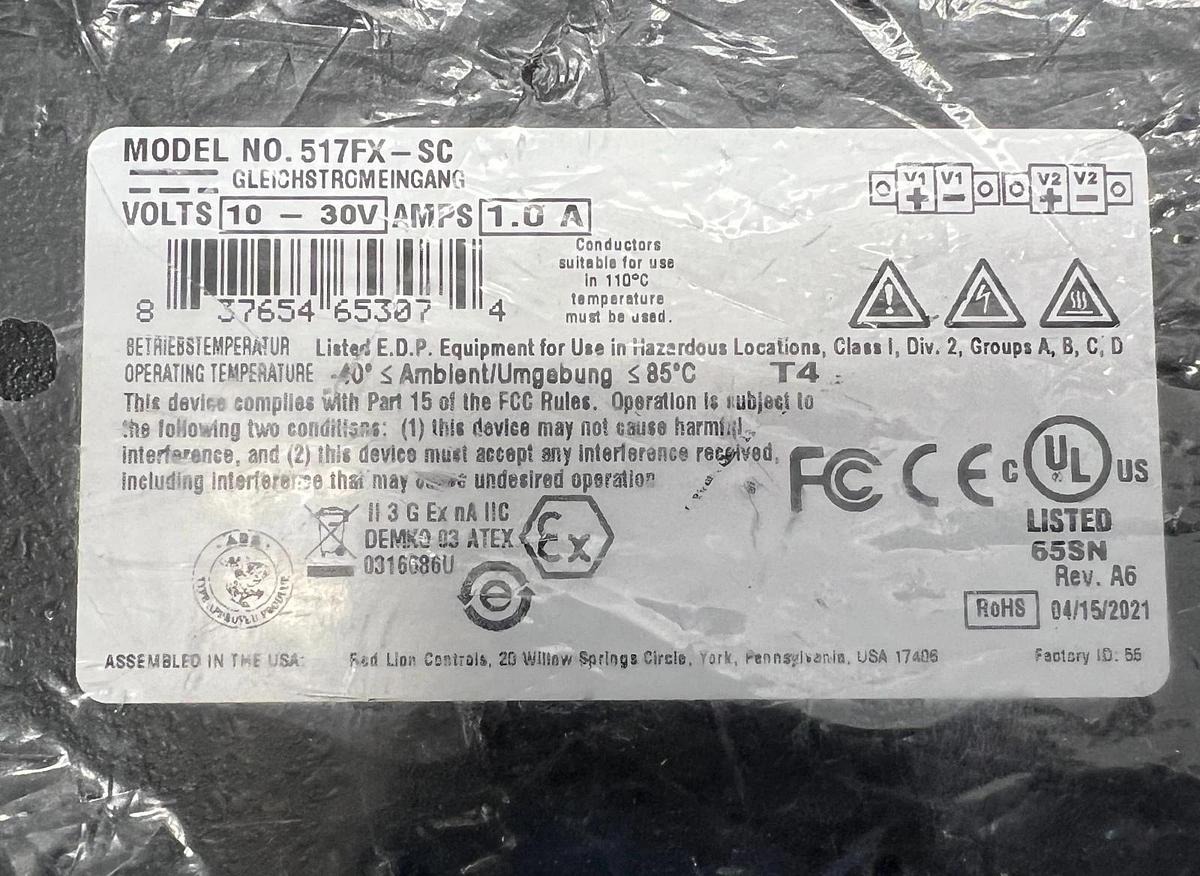 Red Lion N-Tron 517FX-SC 16 Port Industrial Ethernet Switch *New No Box*