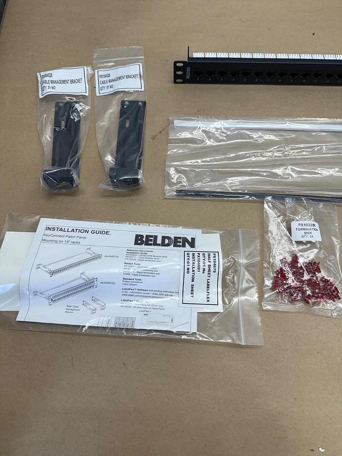 Used Belsen AX103253, 24 Port Patch Panel *NEW*
