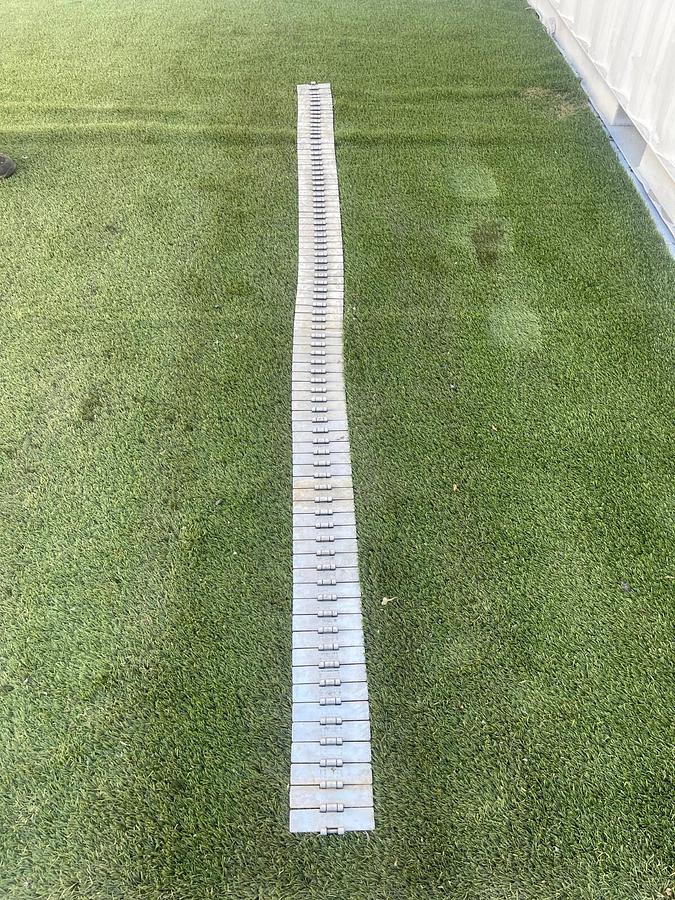 Used Rexnord SS815 BC 82 Tabletop Chain, Stainless Steel, 10’ Length, 6” Width