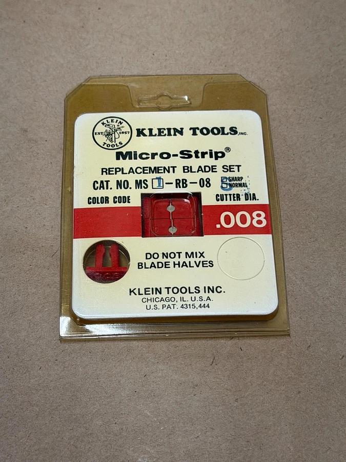 Used Klein Tools MS1-RB-08S Micro-Strip Replacement Blade Set