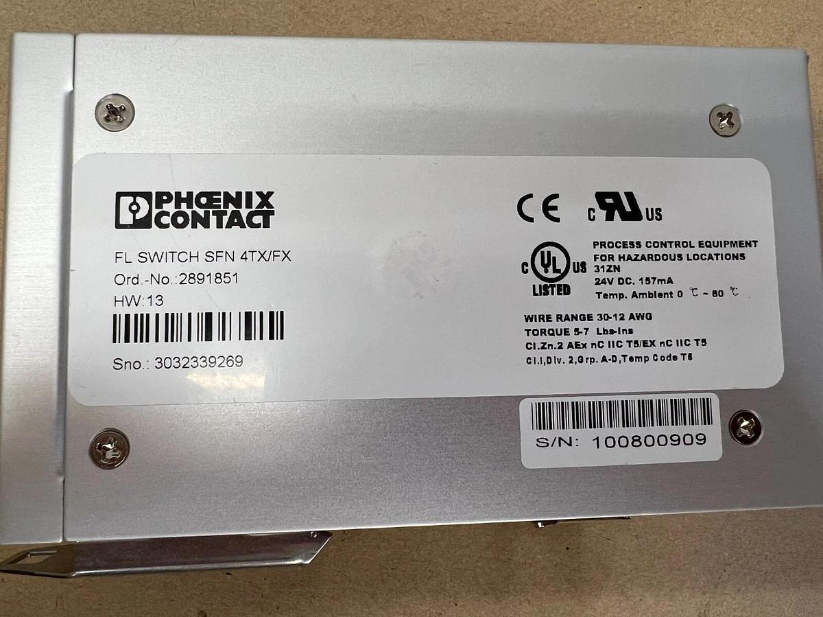 Used Phoenix Contact SFN 4TX/FX FL Switch