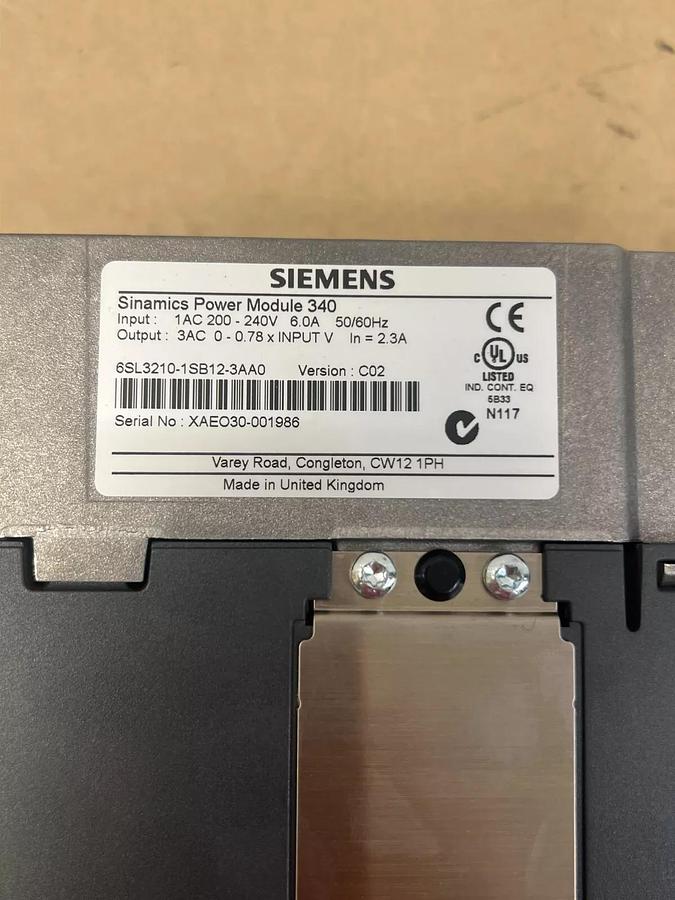 Used Siemens CU310-2DP Sinamics Power Module 340 Control Unit w/o Cover