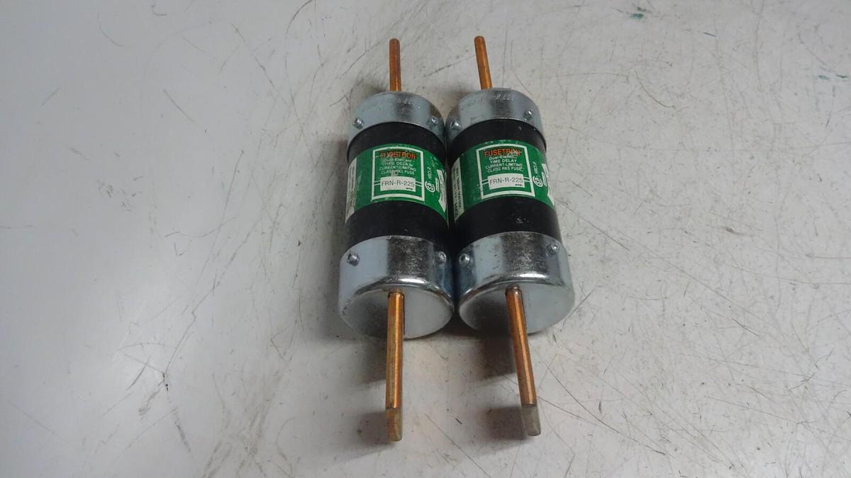 Used Bussman Fusetron FRN-R-20 Fuse, Dual Element Time Delay, Class RK5 (LOT of 8)