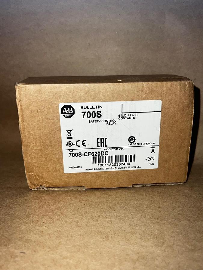 Used Allen Bradley 700S-CF620DC Ser A Safety Control Relay *NEW*