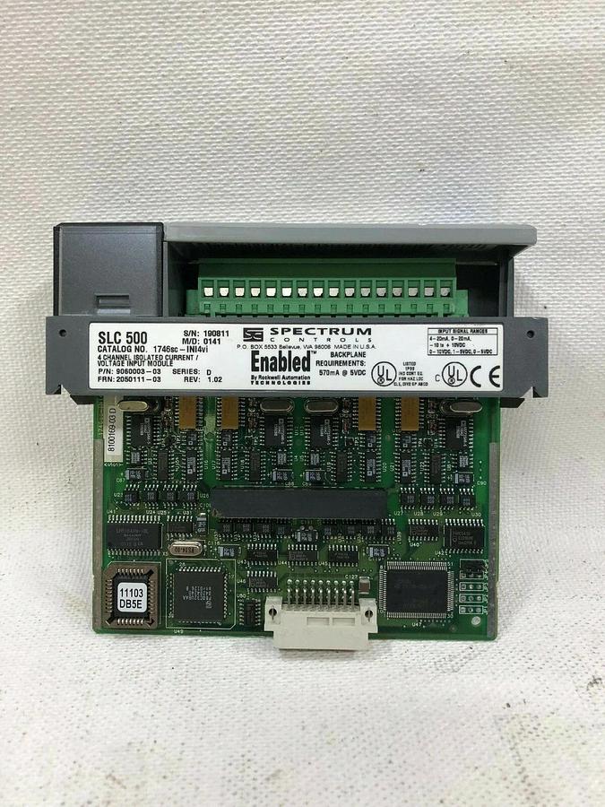 Used Spectrum Controls 1746sc-INI4vi 4 Channel Isolated Current/Voltage Input Module