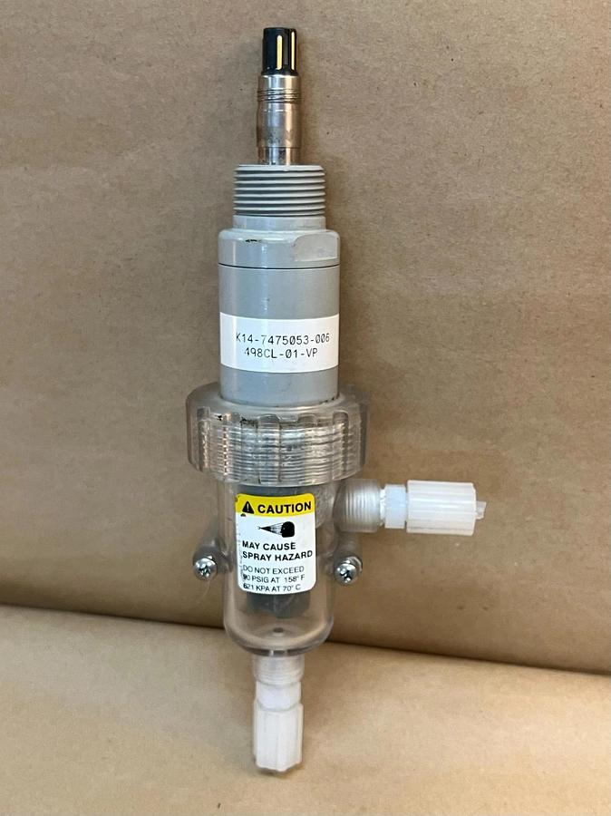 Used Rosemount 498CL Analytical Flow Through Ph Sensor Housing