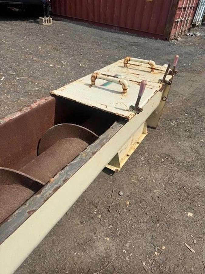 Used 27’ 3” Industrial Screw Conveyor 16” Stick, 17” Trough, 10Hp, 14.03:1 Gearbox