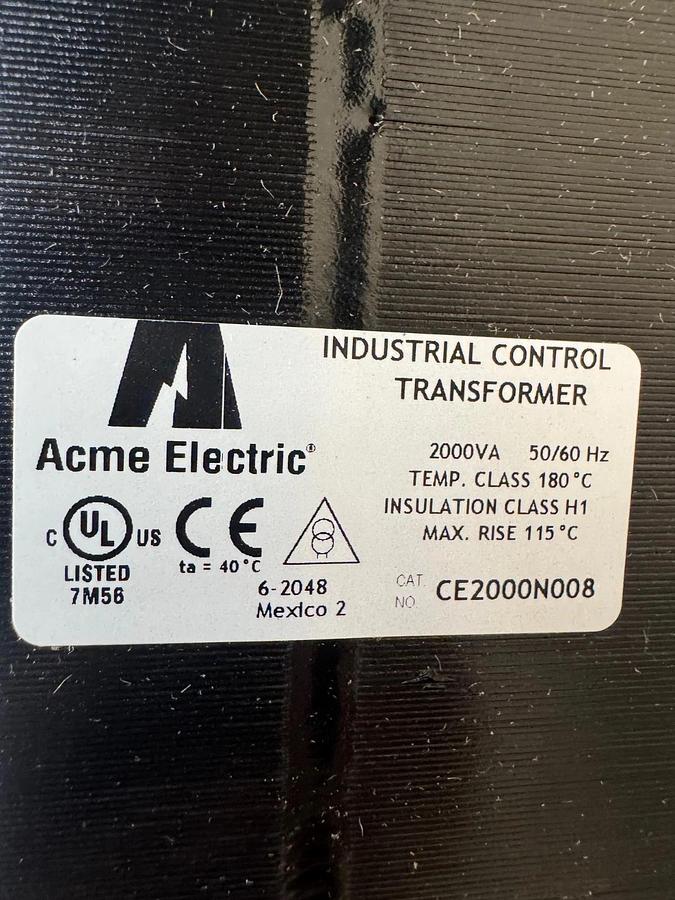 Used Acme Electrical CE2000N008 Industrial Control Transformer, 2000 VA *NEW*