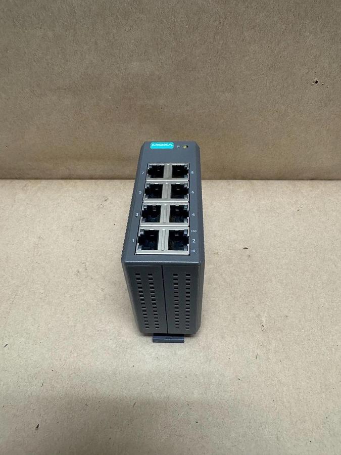 Used Moxa EDS-208 8-Port Ethernet Switch, 12-45VDC