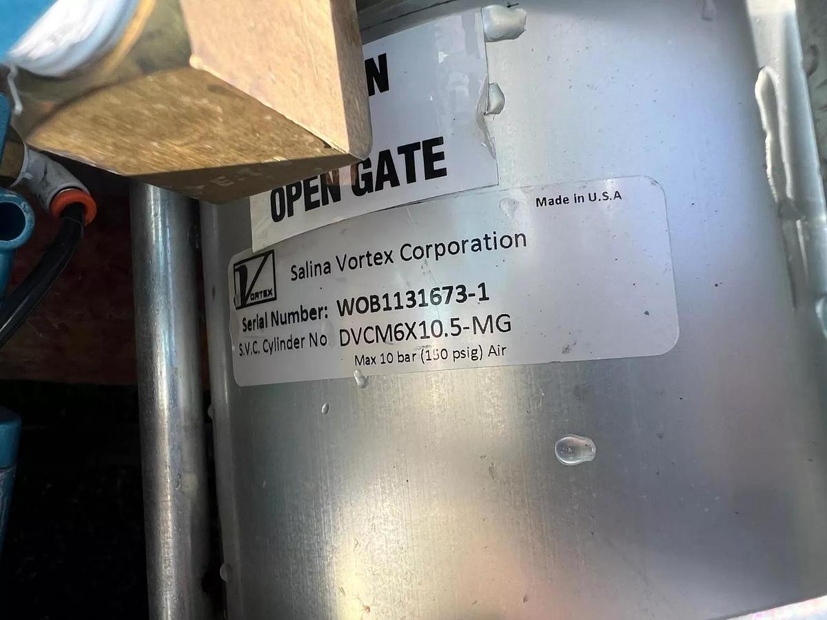 Used Salina Vortex 10" JA10V1-WS1 Clear Action Gate w/ DVCM6X10.5-MG Cylinder