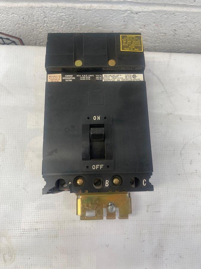 Used Square D LK-6176 Circuit Breaker 3 Pole, 480 VAC