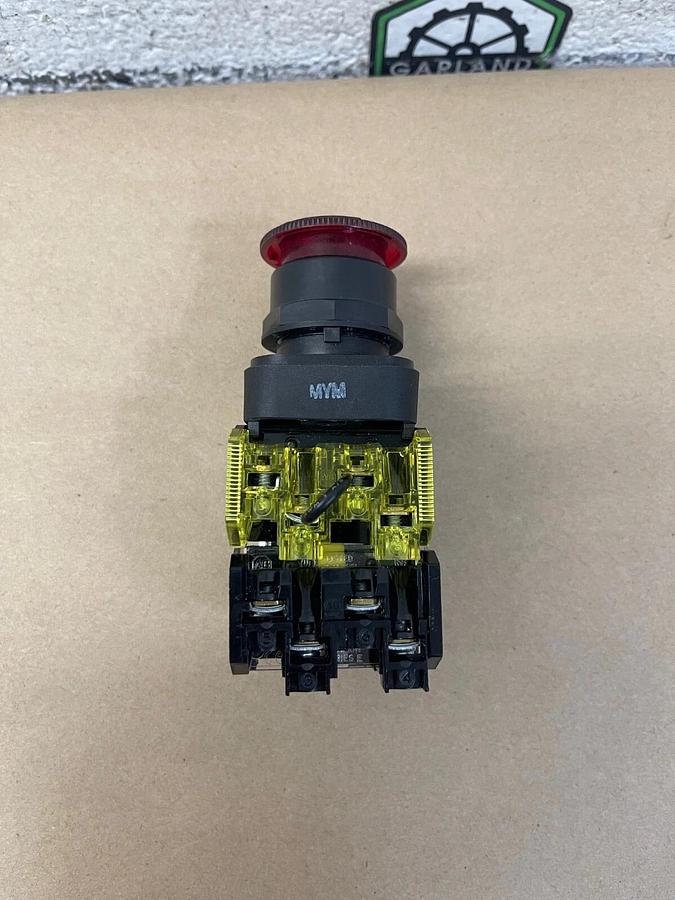 Used Allen Bradley 800HC-FRXTQH24RG22 Emergency Stop Pushbutton Ser F 24V