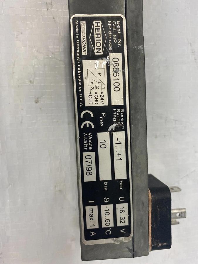 Used Herion Norgren 0886100 Pressure Switch