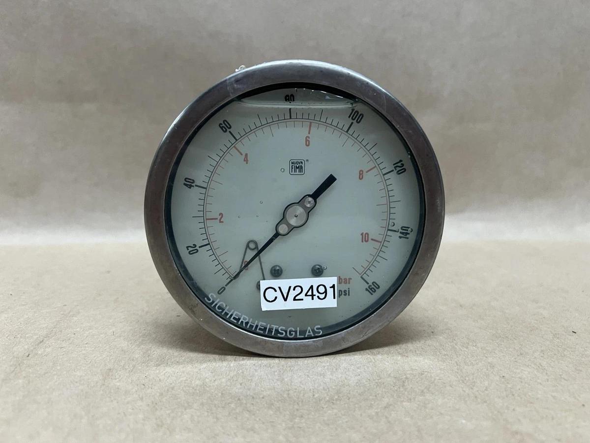 Used Nuova Fima 6 06685 0-160 PSI Pressure Gauge