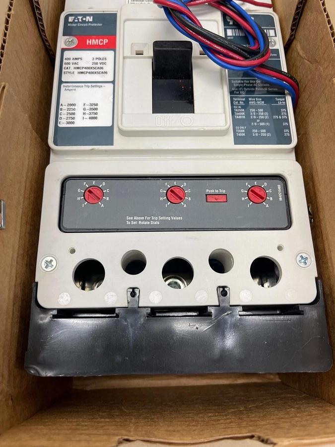 Used Eaton HMCP400X5CA06 Motor Circuit Protector Ser C 400A 600VAC/250VDC 3 Pole