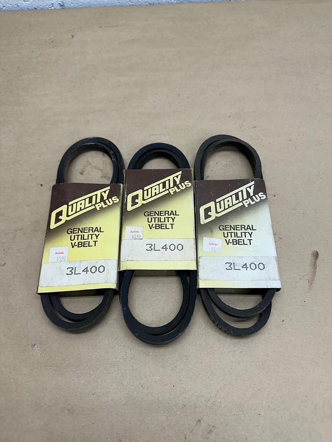 Used Quality Plus 3L400 General Utility V-Belt Lot of 3 *NEW*