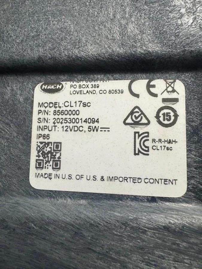Used Hach CL17SC Colorimetric Chlorine Analyzer, SC200 Universal Controller