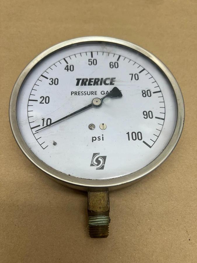 Used Trerice 0-100 PSI Pressure Gauge