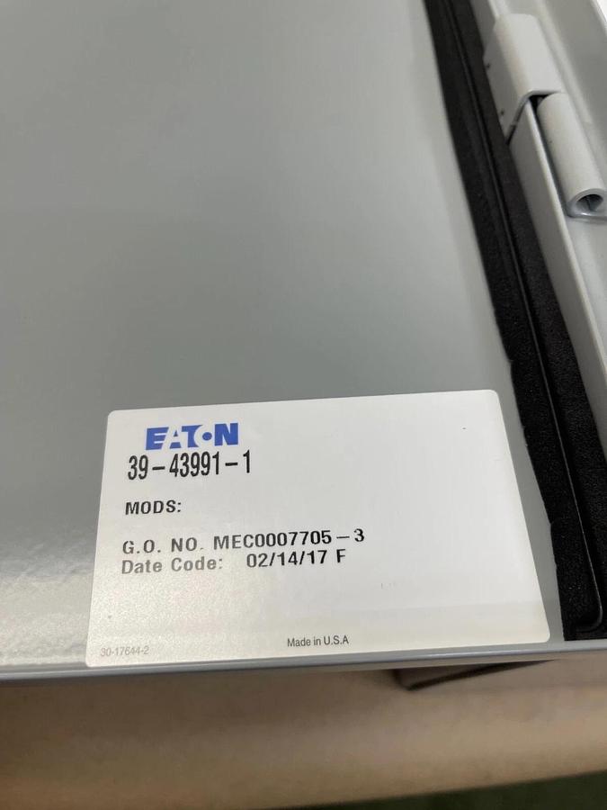 Used Eaton 39-43991-1 Enclosure, Type 1, Painted Steel