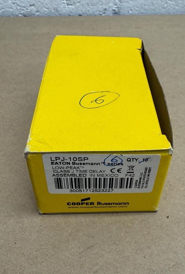 Eaton Cooper Bussman LPJ-10SP Low-Peak Class J Fuse Time Delay QTY 6 *NEW*