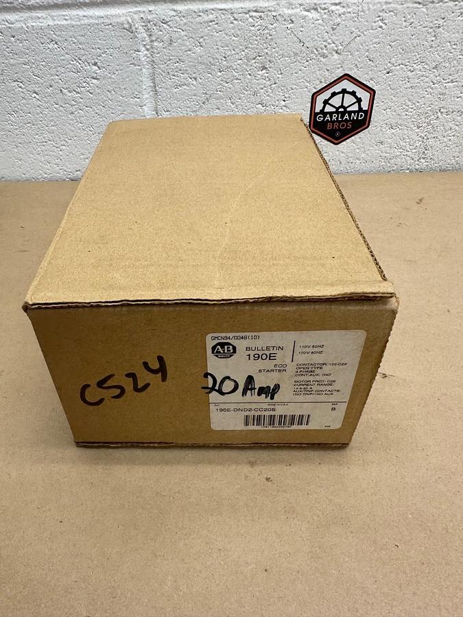 Used Allen Bradley 190E-DND2-CC20S Ser B Economy Starter with Contactor *NEW*