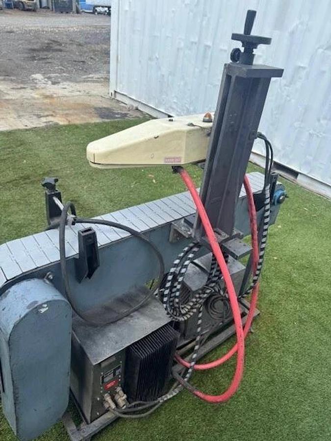 Used Lepel Conveyor 6" W, 52” L, TR-1000A 1/2Hp DC Motor, PPS Induction Sealer