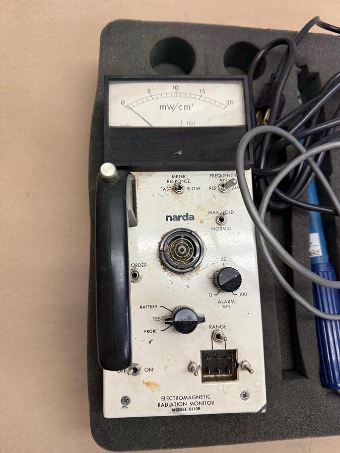 Used NARDA 8110B Microline Electromagnetic Radiation Monitor with 8120A Probe
