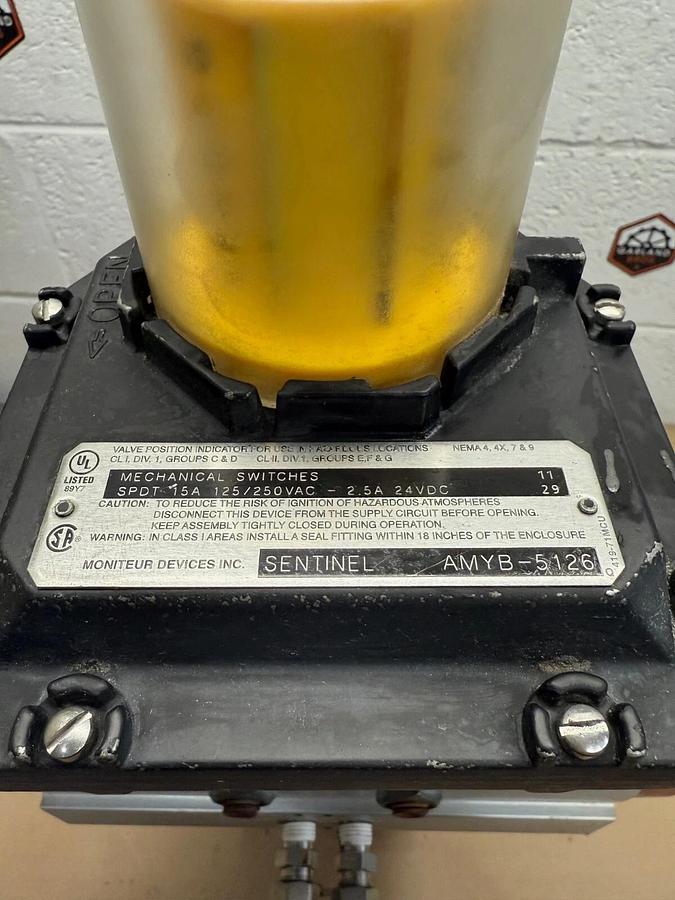 Used Bray Controls 92-1280-11305-532 Pneumatic Actuator Butterfly 6” Valve, 140 PSI