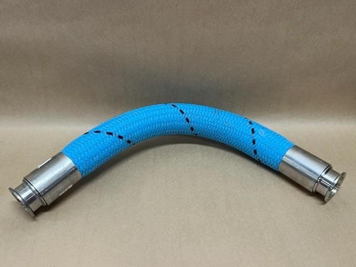 Used 32WCP1010S6-27 27" Conventional PTFE Blue Polypro Braided Hose