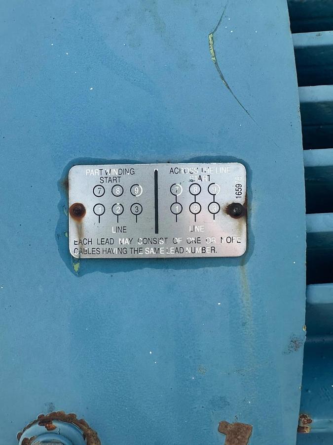 Used U.S. Electrical Motors 6366-A11A260R072M 350Hp @ 1780RPM, 460V, 3 Phase, 60Hz