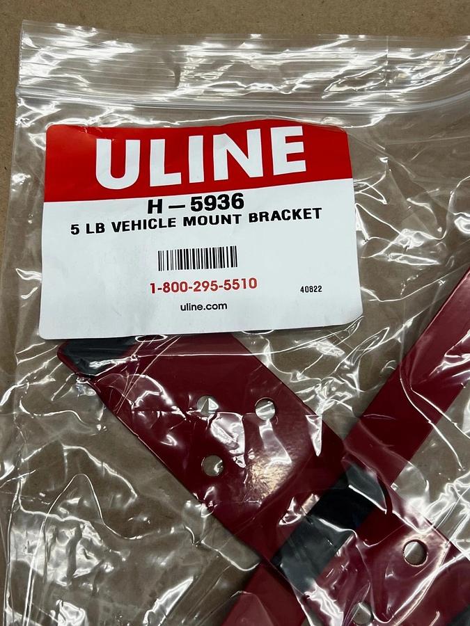 Used Uline H-5936 5 Lb Vehicle Mount Fire Extinguisher Bracket *FACTORY SEALED*