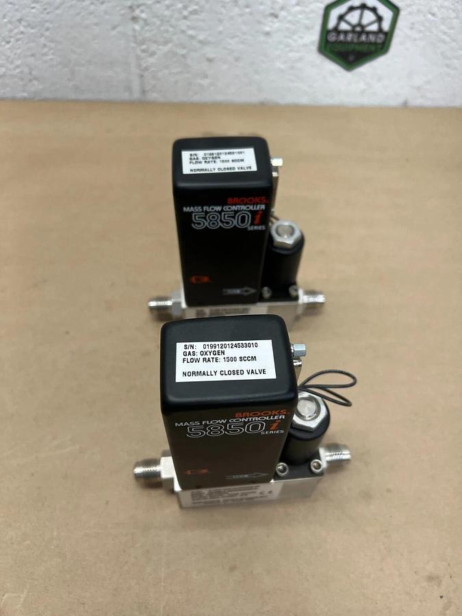 Used Brooks 5850i Mass Flow Controller 1,500 SCCM, Oxygen