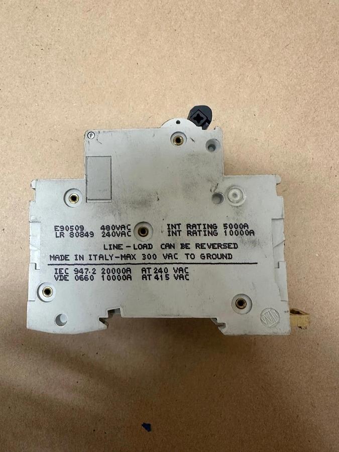 Used Merlin Gerin C60N Multi 9, 63A-Type C 3 Pole, 480VAC Breaker