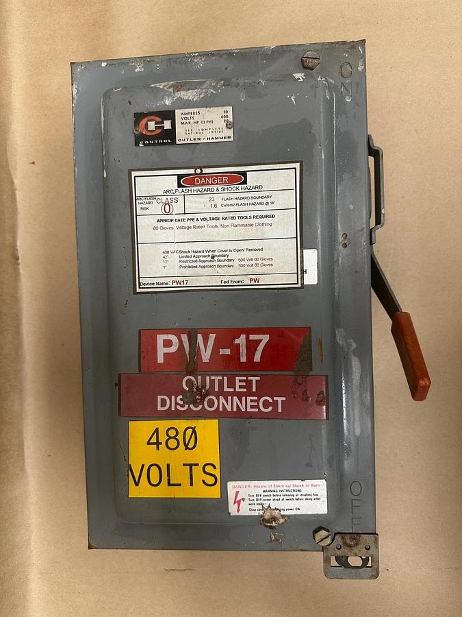 Used Cutler Hammer DH361D Heavy Duty Safety Switch