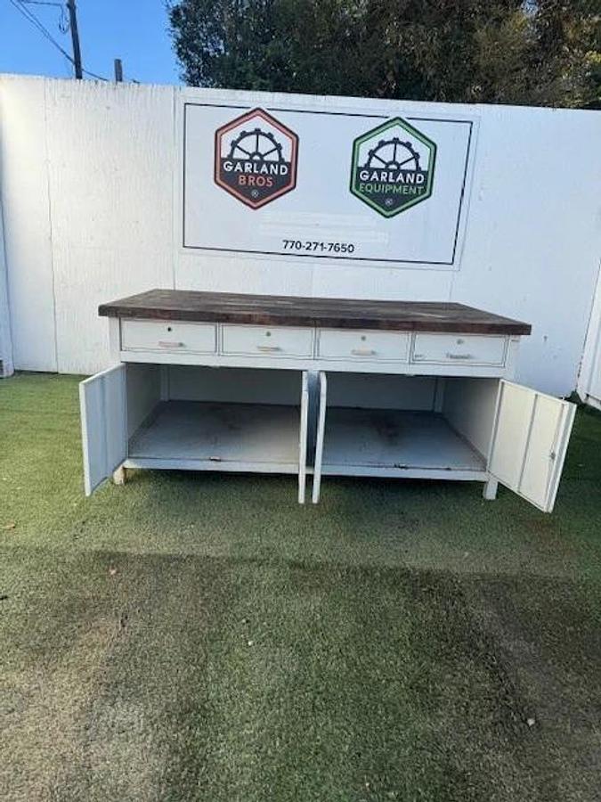 Used Dimmetal Industrial Shop/Storage Desk & Table, 4-Drawer, W:78-3/4” D:46” H:36”