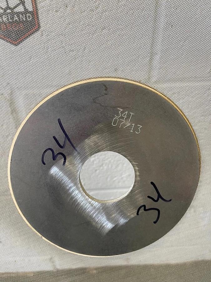 Used Stainless Steel 38.5” Mesh for Vibratory Screener, 34 microns, 1.25” Center Hole