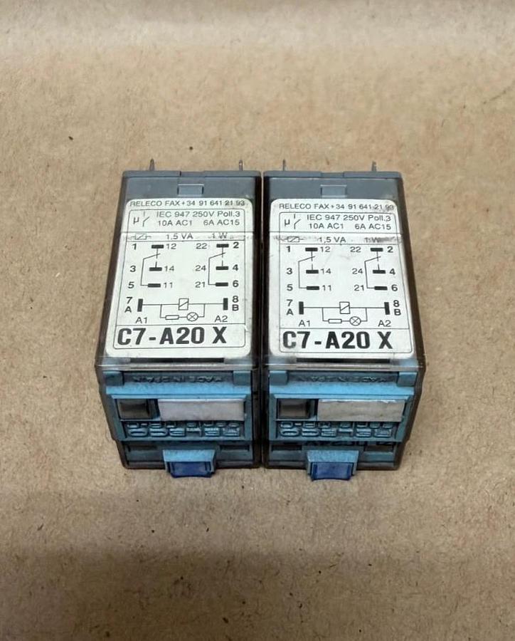 Used RELECO C7-A20X Serie QR-C Relay - Lot of 2