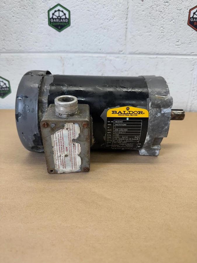 Used Baldor VM3546T Industrial Motor, 1 HP @ 1725 RPM, 34G797X269